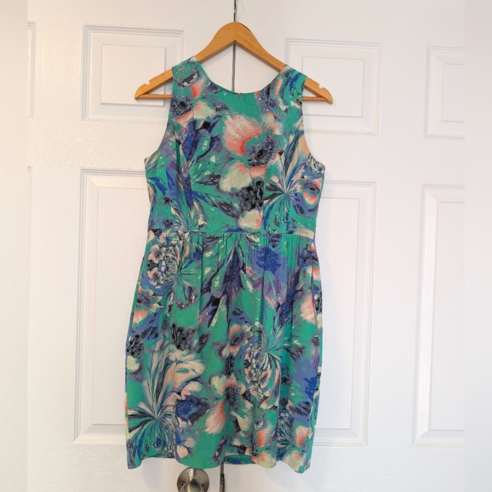 100% Silk Cocktail Floral Dress